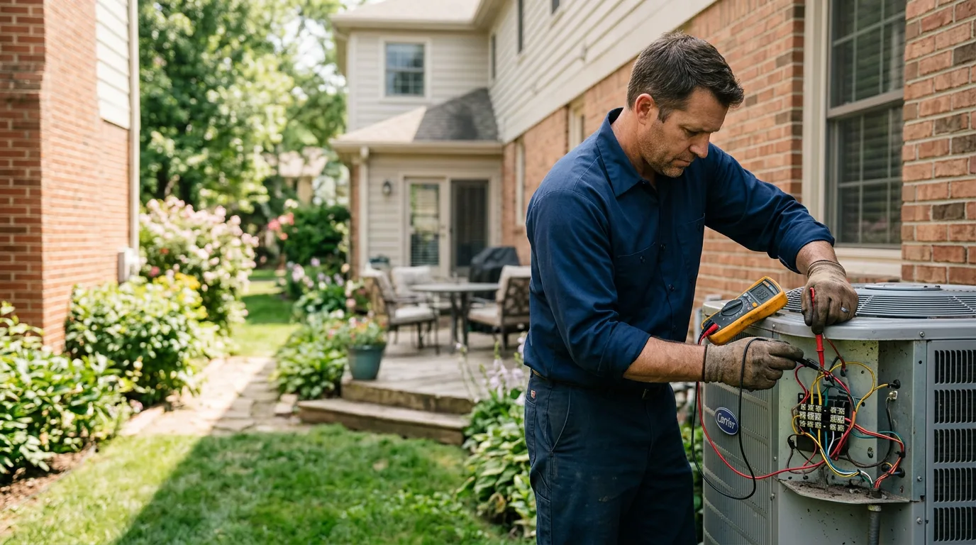HVAC technician working near Bovey, MN